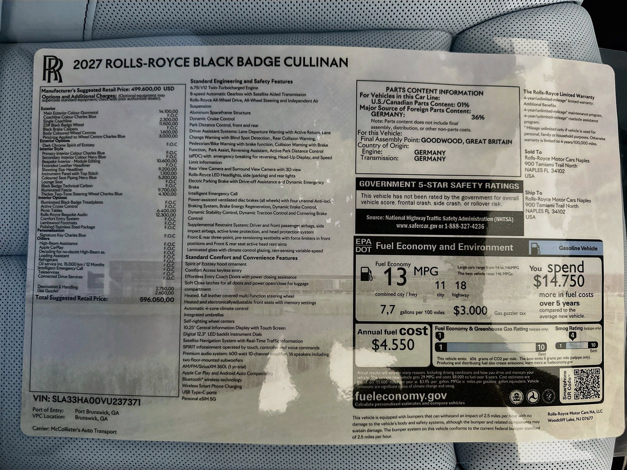 New 2027 Rolls-Royce Cullinan Black Badge AWD/4WD image 30