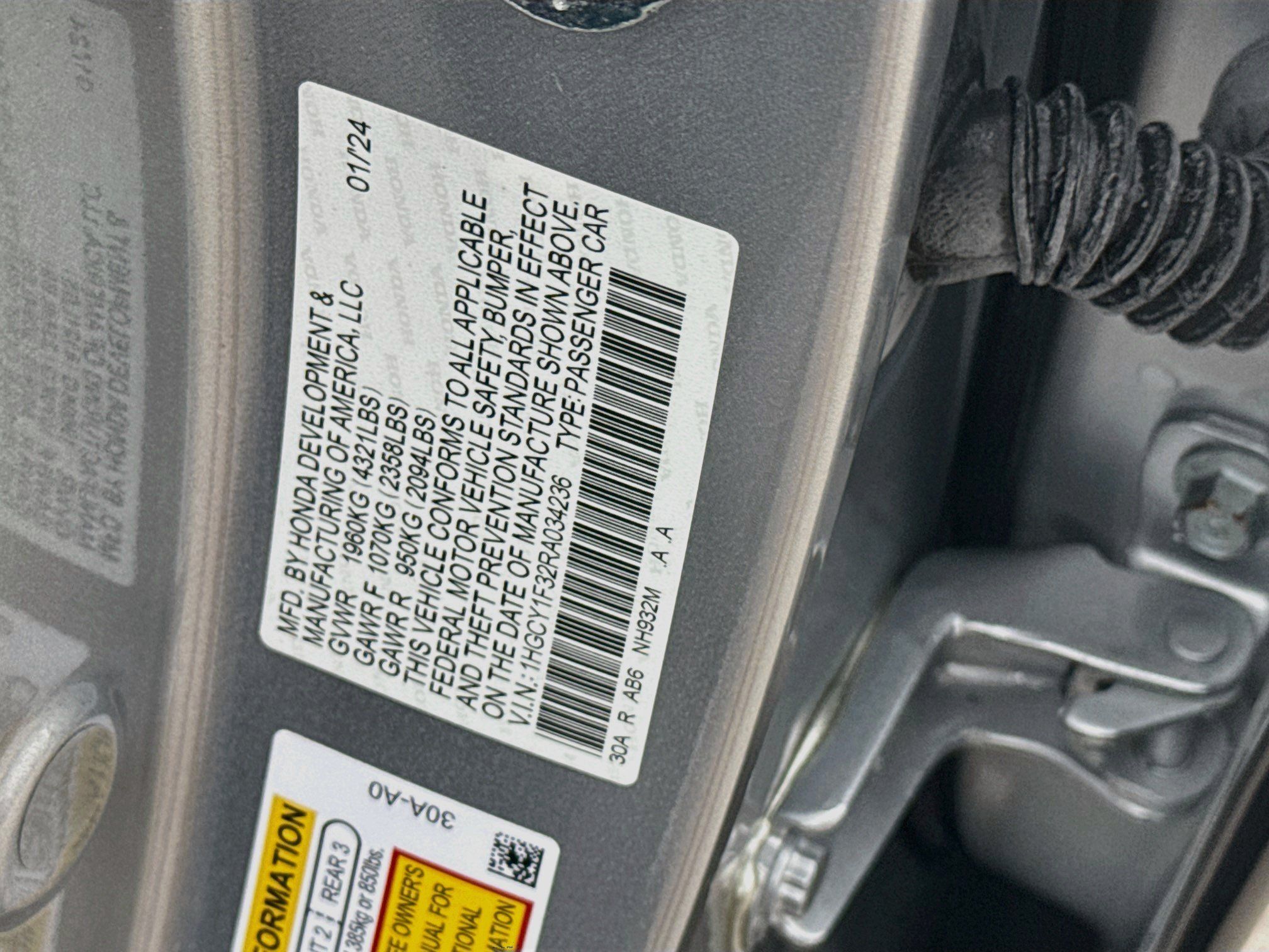 Certified 2024 Honda Accord EX image 36