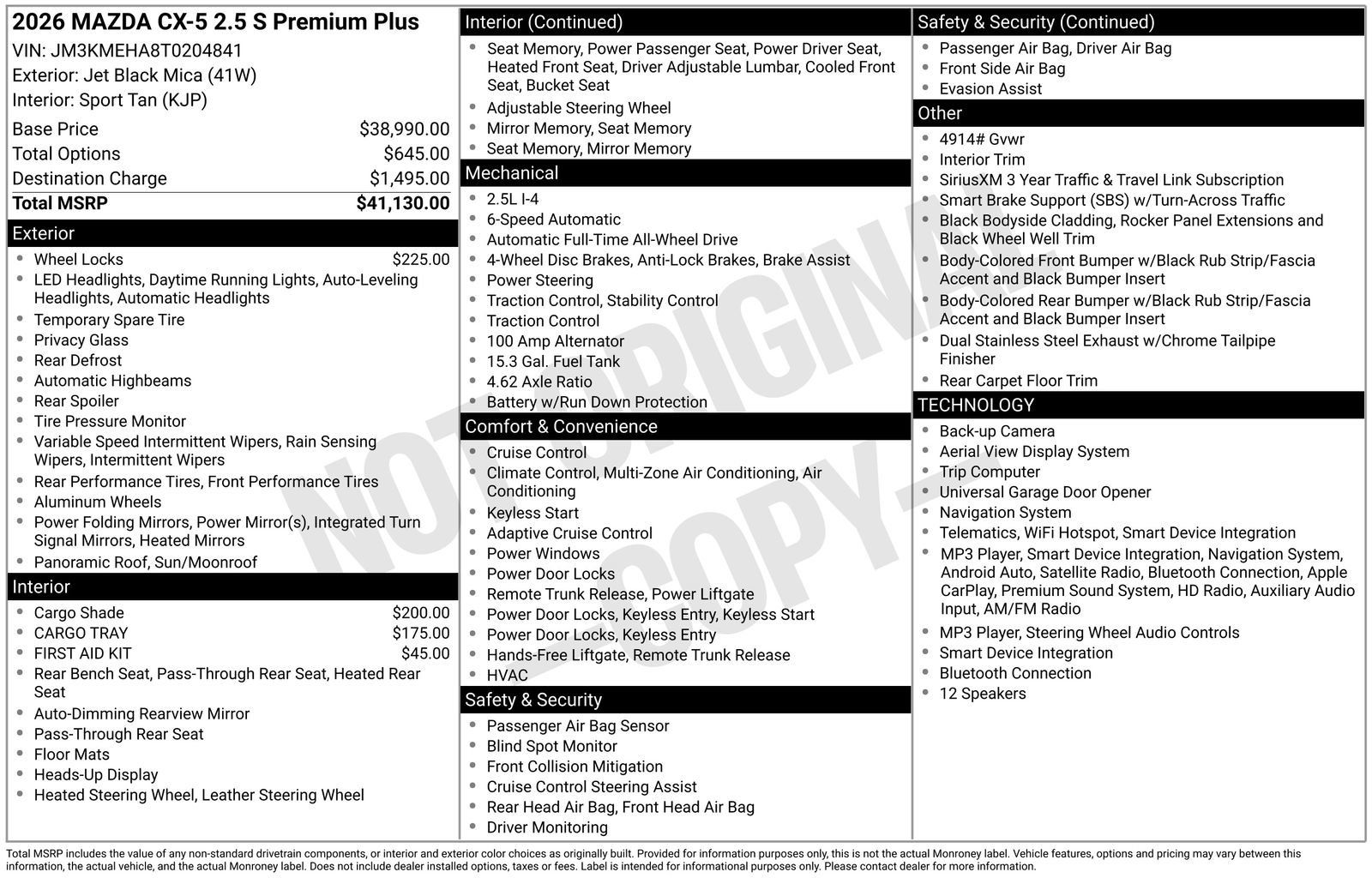 New 2026 MAZDA CX-5 2.5 S w/ Premium Plus Package AWD/4WD image 22