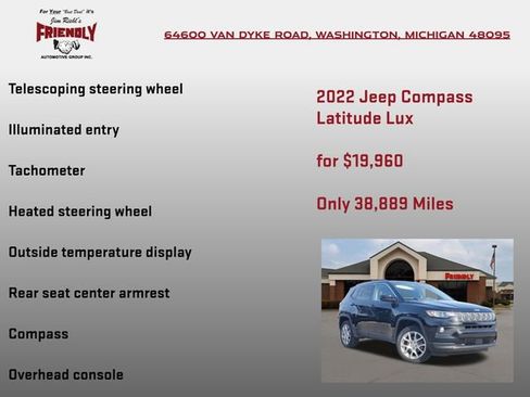 Used 2022 Jeep Compass Latitude image 30