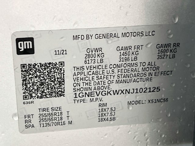 Used 2022 Chevrolet Traverse LT w/ LPO, Cargo Package AWD/4WD image 9