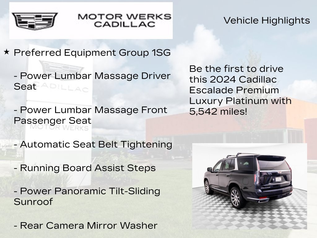 Used 2024 Cadillac Escalade Premium Luxury Platinum w/ LPO, Floor Liner Package AWD/4WD image 13