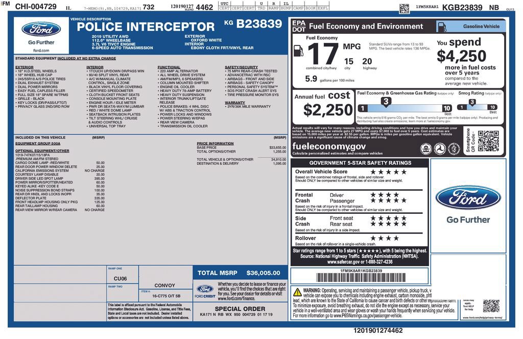 Used 2019 Ford Explorer 4WD Police Interceptor image 6