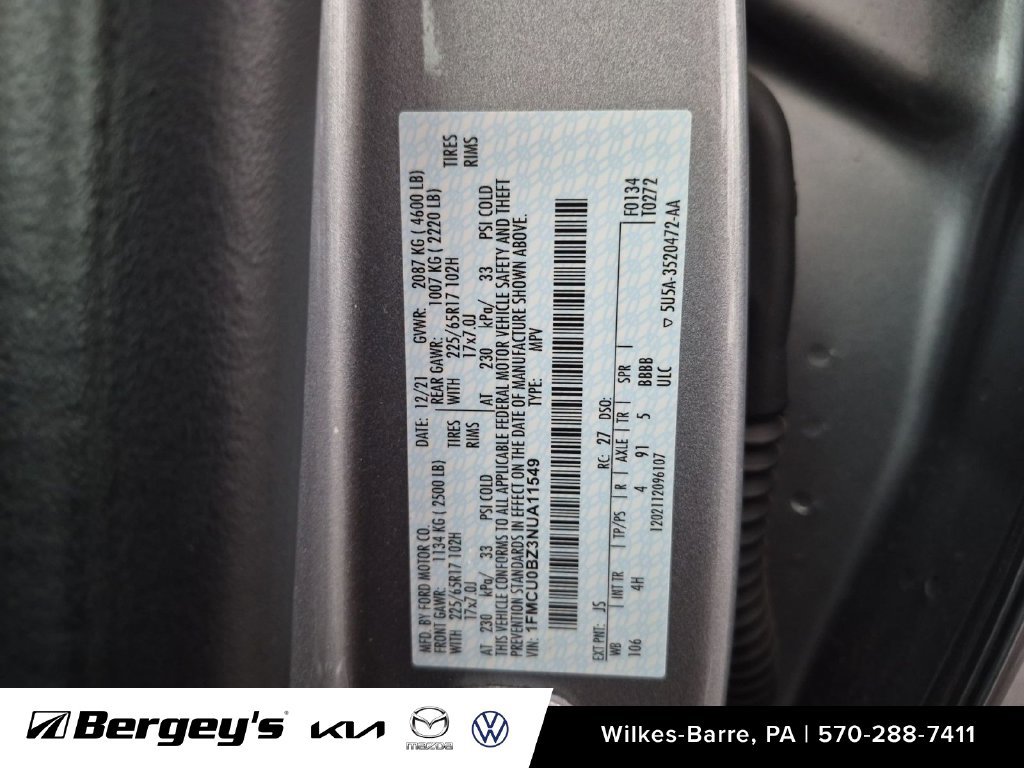 Used 2022 Ford Escape SE w/ Convenience Package FWD image 37