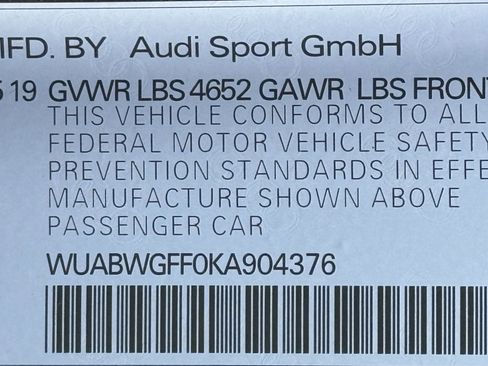 Used 2019 Audi RS 3 w/ Technology Package image 51