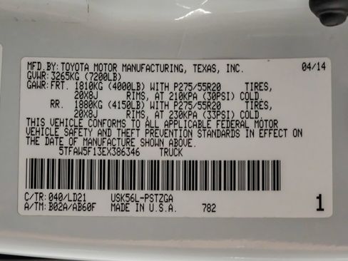 Used 2014 Toyota Tundra 1794 Edition AWD/4WD image 67