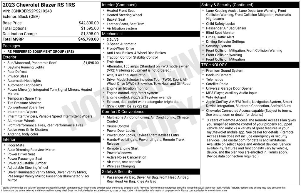 Used 2023 Chevrolet Blazer RS FWD image 6