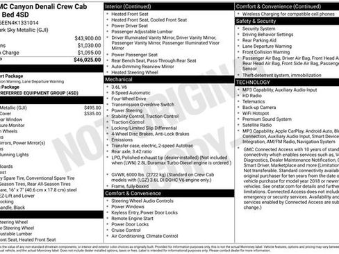 Used 2019 GMC Canyon Denali AWD/4WD image 2