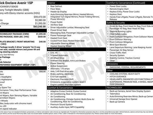 Certified 2023 Buick Enclave Avenir w/ Avenir Technology Package image 4