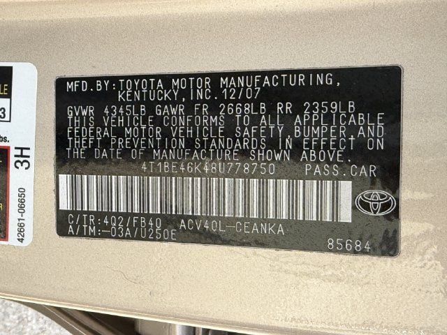 Used 2008 Toyota Camry LE FWD image 24