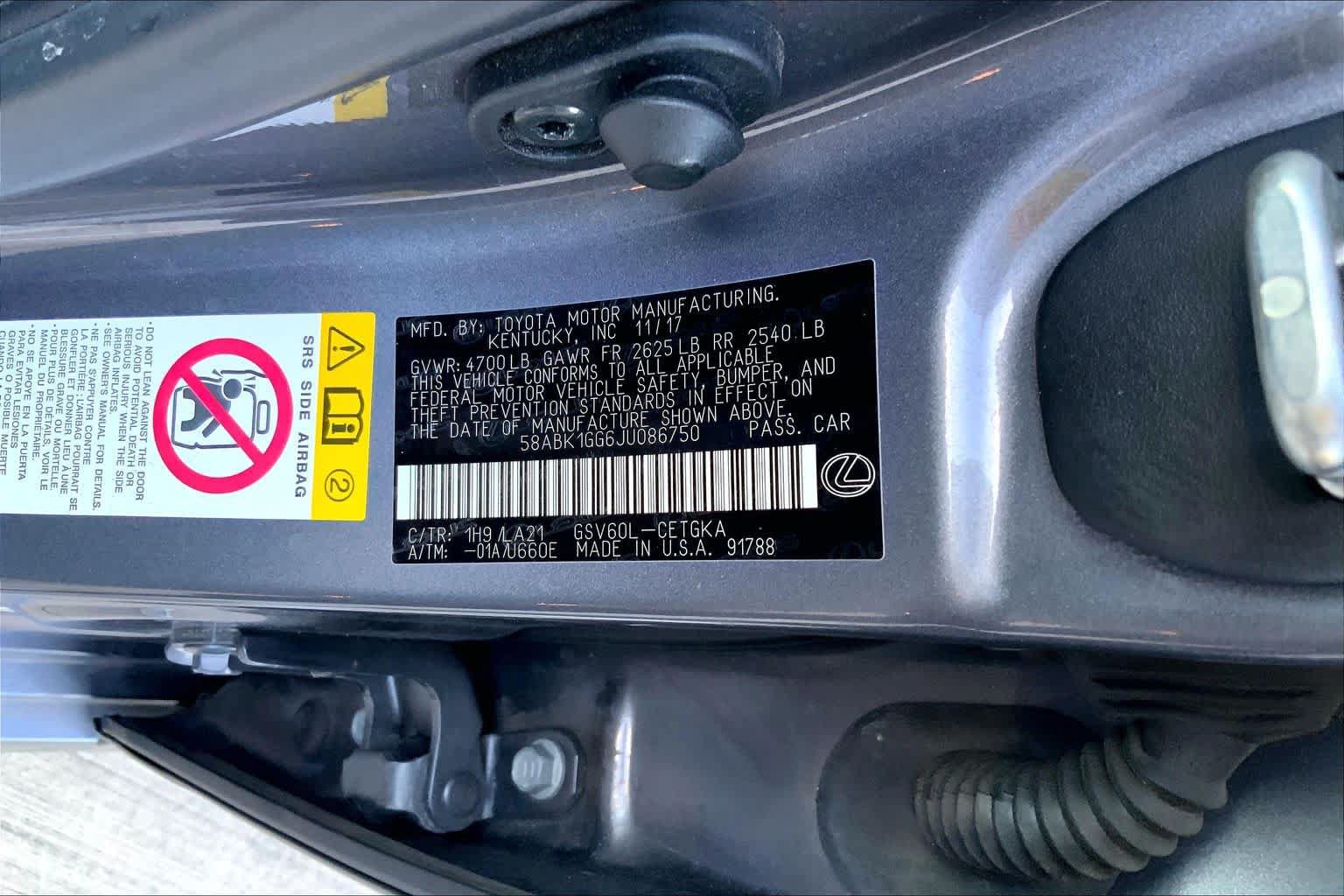 Used 2018 Lexus ES 350 w/ Premier Package FWD image 33