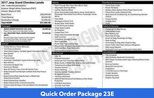 Used 2017 Jeep Grand Cherokee Laredo w/ Quick Order Package 23E AWD/4WD image 15