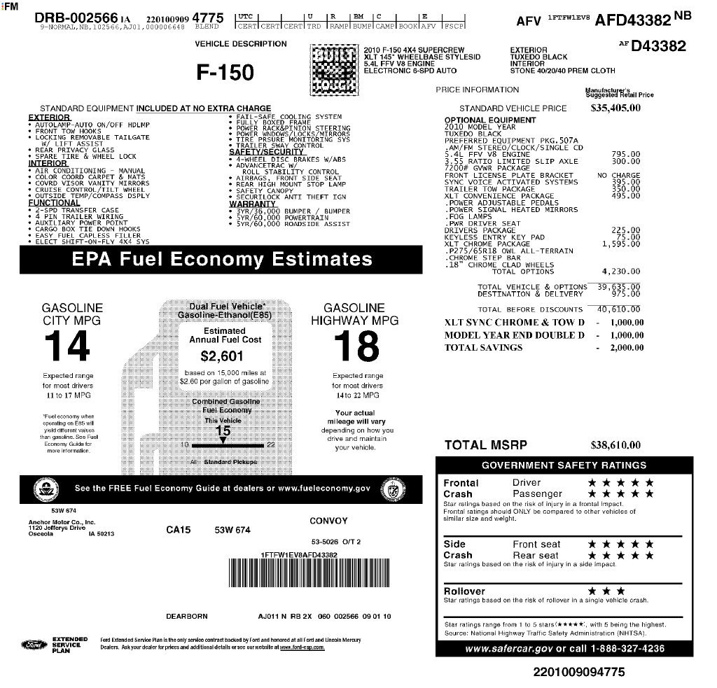 Used 2010 Ford F150 XLT AWD/4WD image 4
