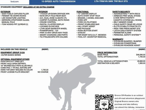 New 2026 Ford Bronco Outer Banks image 2