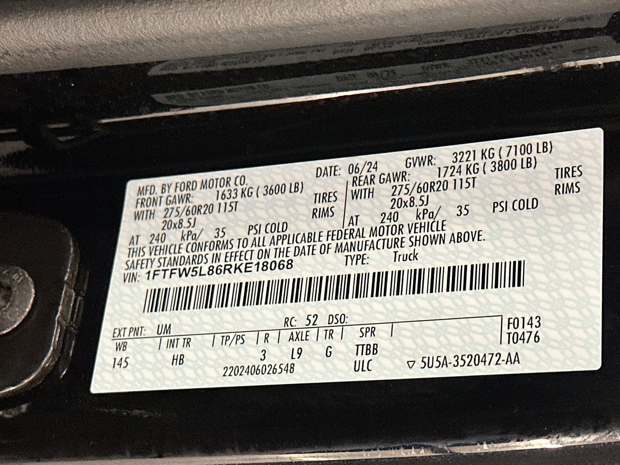 Used 2024 Ford F150 Lariat w/ FX4 Off-Road Package AWD/4WD image 12