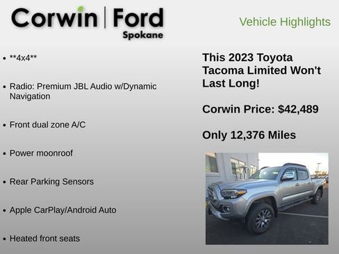 Used 2023 Toyota Tacoma Limited image 6
