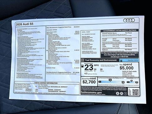 New 2026 Audi S5 Premium Plus AWD/4WD image 14