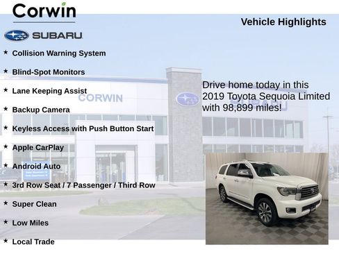 Used 2019 Toyota Sequoia Limited w/ Safety & Convenience Package image 6