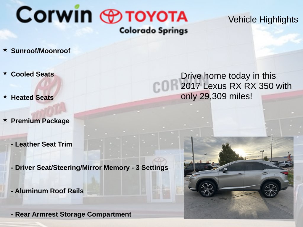 Used 2017 Lexus RX 350 FWD w/ Premium Package image 7