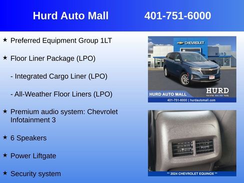 Certified 2024 Chevrolet Equinox LT w/ LPO, Floor Liner Package AWD/4WD image 6