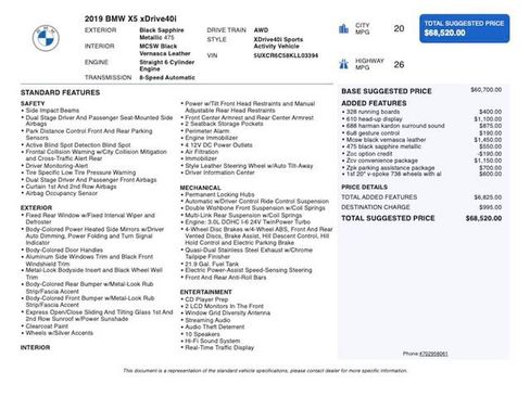 Used 2019 BMW X5 xDrive40i w/ Convenience Package AWD/4WD image 4