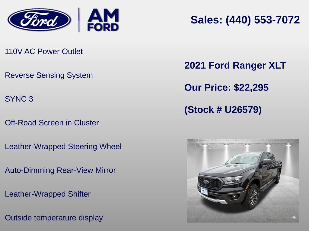 Used 2021 Ford Ranger XLT w/ Equipment Group 301A Mid AWD/4WD image 35