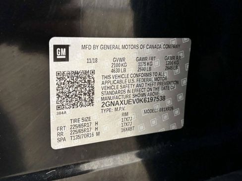 Used 2019 Chevrolet Equinox LT w/ Sun & Navigation Package AWD/4WD image 35