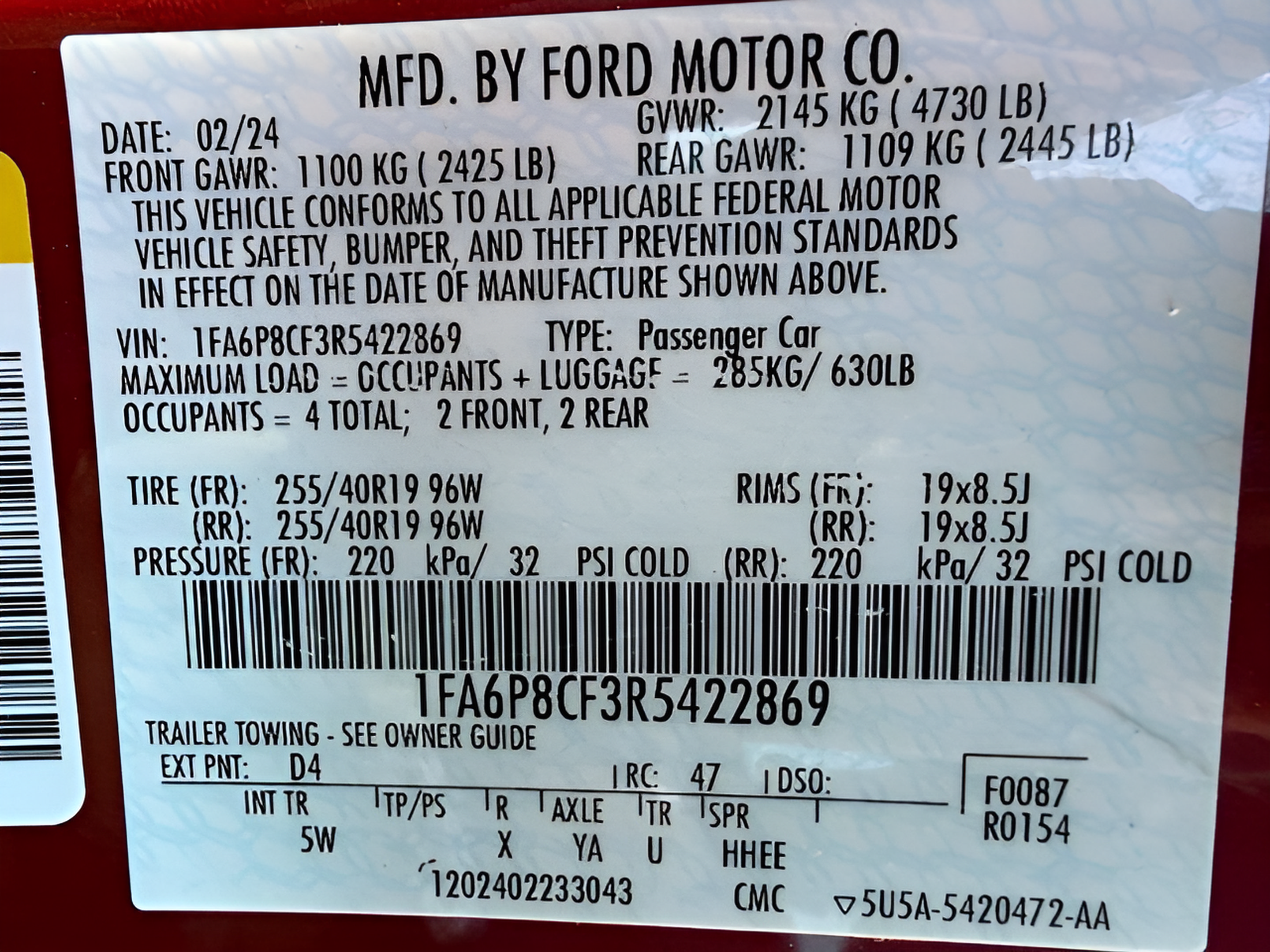 Used 2024 Ford Mustang GT Premium RWD image 30