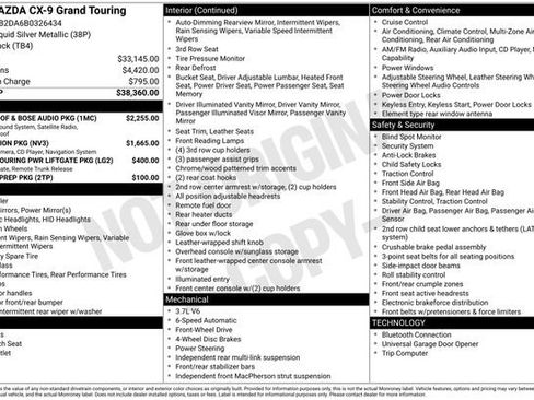 Used 2011 MAZDA CX-9 Grand Touring w/ Moonroof & Bose Audio Pkg FWD image 4