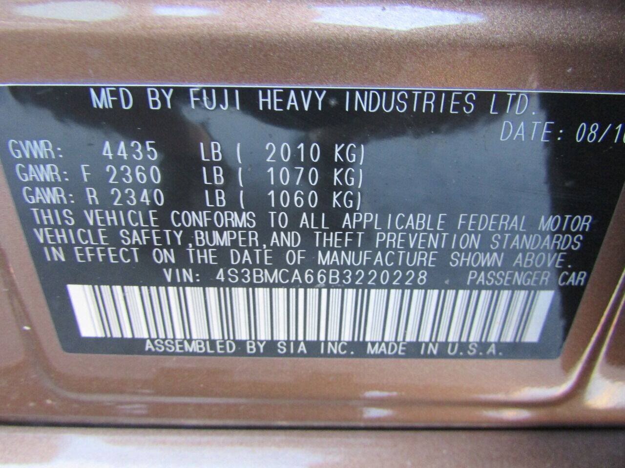 Used 2011 Subaru Legacy 2.5i AWD/4WD image 45