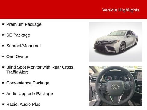 Used 2024 Toyota Camry SE w/ Audio Upgrade Package image 9
