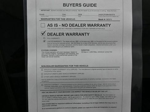 Used 2024 Honda Civic Sport image 31