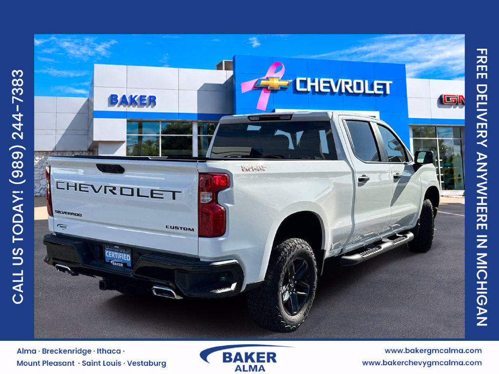 Certified 2024 Chevrolet Silverado 1500 Custom Trail Boss w/ LPO, Dark Essentials Package AWD/4WD image 2