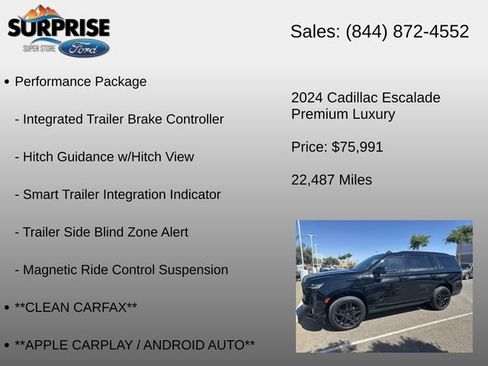 Used 2024 Cadillac Escalade Premium Luxury w/ Performance Package AWD/4WD image 20