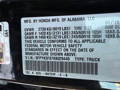 Used 2019 Honda Ridgeline Black Edition image 32