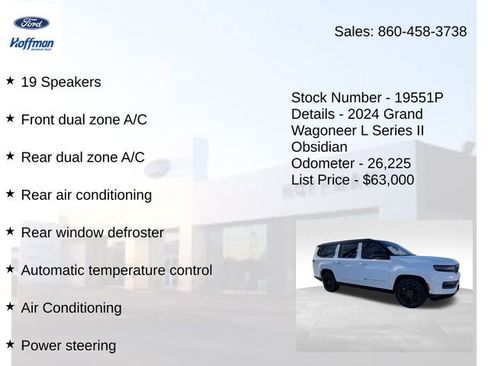 Used 2024 Jeep Grand Wagoneer L Series II w/ Quick Order Packagew 28T image 20