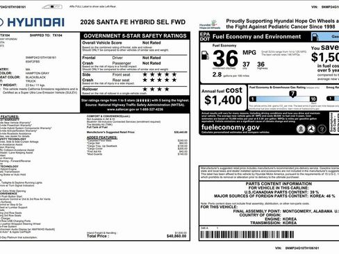 Certified 2026 Hyundai Santa Fe SEL image 3
