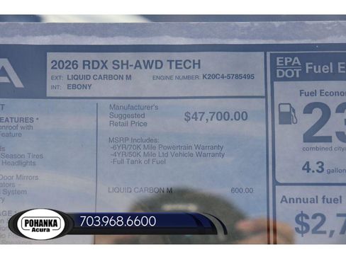 New 2026 Acura RDX w/ Technology Package AWD/4WD image 40