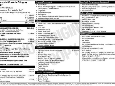 Used 2022 Chevrolet Corvette Stingray Premium Cpe w/ Z51 Performance Package RWD image 35