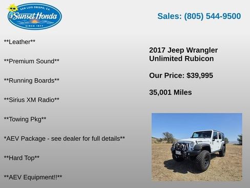 Used 2017 Jeep Wrangler Unlimited Rubicon w/ Connectivity Group AWD/4WD image 10