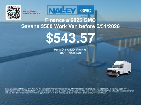 New 2025 GMC Savana 3500 w/ Power Convenience Package RWD image 6