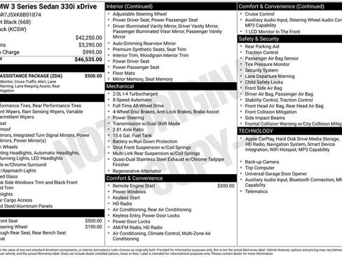 Used 2019 BMW 330i xDrive Sedan w/ Driving Assistance Package image 3