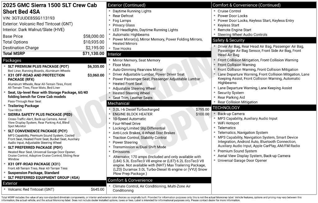 Used 2025 GMC Sierra 1500 SLT w/ SLT Premium Plus Package AWD/4WD image 4