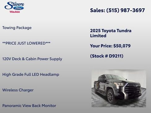 Used 2025 Toyota Tundra Limited AWD/4WD image 12