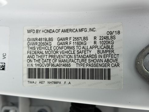 Certified 2018 Honda Accord Touring image 36