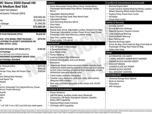 Used 2019 GMC Sierra 3500 Denali w/ Duramax Plus Package AWD/4WD image 18