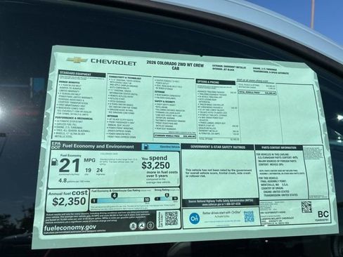 New 2026 Chevrolet Colorado W/T w/ Advanced Trailering Package image 34