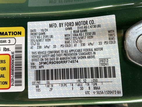 Used 2024 Ford Bronco Sport Badlands w/ Premium Package AWD/4WD image 13