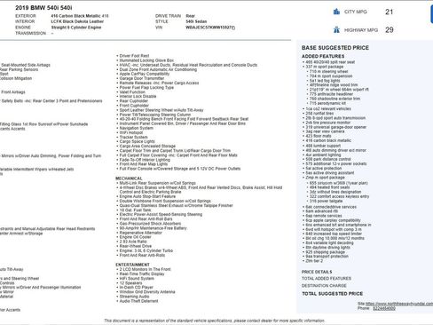 Used 2019 BMW 540i w/ M Sport Package image 3