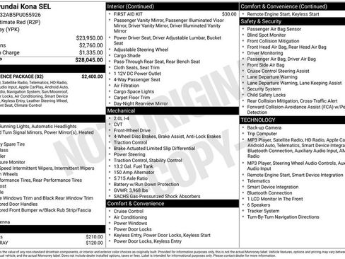 Certified 2023 Hyundai Kona SEL w/ Convenience Package FWD image 3